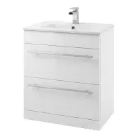 Frontline 600mm 2 Drawer Vanity Unit & Basin | Bathcenter