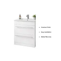 Frontline 600mm 2 Drawer Vanity Unit & Basin | Bathcenter