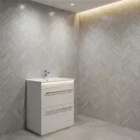 Frontline 600mm 2 Drawer Vanity Unit & Basin | Bathcenter