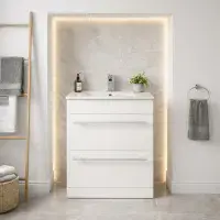 Frontline 600mm 2 Drawer Vanity Unit & Basin | Bathcenter