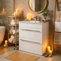 Frontline 600mm 2 Drawer Vanity Unit & Basin | Bathcenter