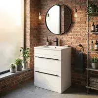 Frontline 600mm 2 Drawer Vanity Unit & Basin | Bathcenter