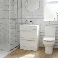 Frontline 600mm 2 Drawer Vanity Unit & Basin | Bathcenter