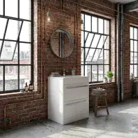 Frontline 600mm 2 Drawer Vanity Unit & Basin | Bathcenter