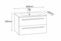 Frontline Designer 800mm Wall Hung Vanity Unit