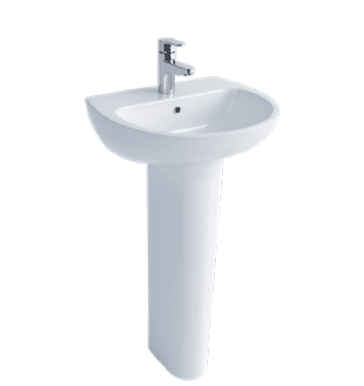 Frontline 550mm Basin & Pedestal - 1 Tap Hole