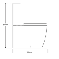 Frontline Adella Rimless Flush to Wall Toilet | Bathcenter