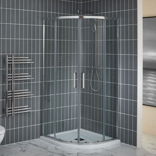 Frontline Aquaglass Purity Quadrant Enclosure - Chrome - Various Size/Colour