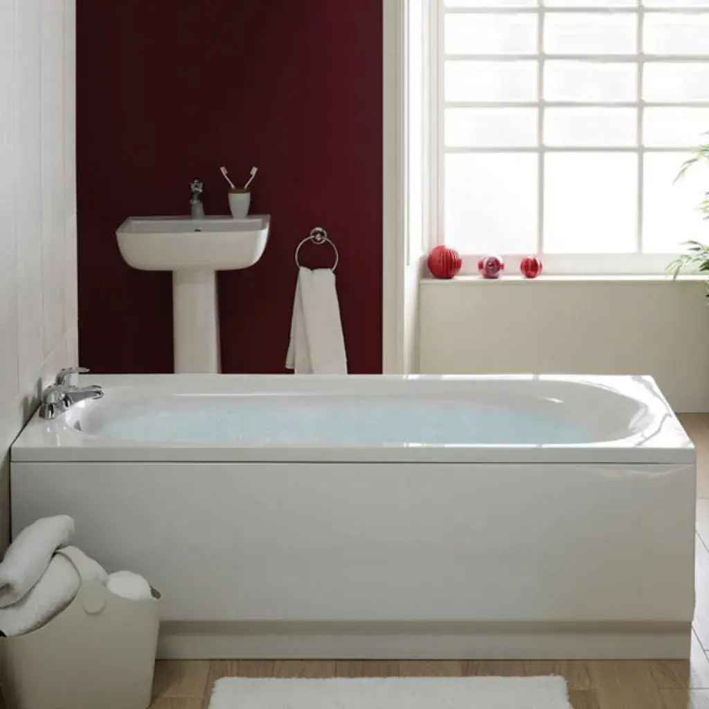 Frontline Caymen Anti-Slip Single Ended Bath 1700 x 700mm FREE