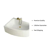 Frontline Cleo 1500x1000mm Corner Bath | Space Saving & Seat Free | Includes Front Panel