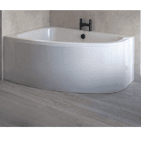 Frontline Cleo 1500x1000mm Corner Bath | Space Saving & Seat Free | Includes Front Panel