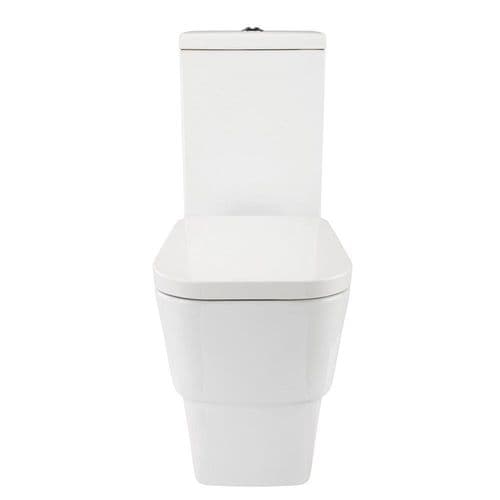 Frontline Cubix Flush to Wall Close Coupled Toilet With Cistern With Soft Close Seat - White