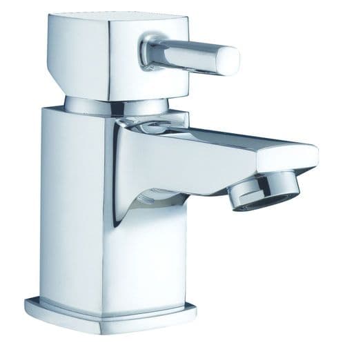 Frontline Cubix2 Mini Mono Basin Mixer Tap With Click Clack Waste - Chrome