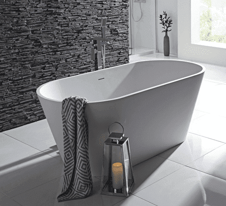 Frontline Cusco Mini Stone Luxury Freestanding Bath 1550mm x 750mm