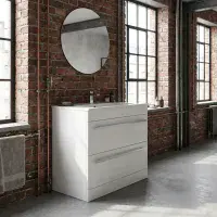 Frontline 800mm 2 Drawer Vanity Unit & Basin | Bathcenter