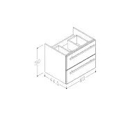 Frontline 600mm Wall Hung Vanity Unit & Basin | Bathcenter