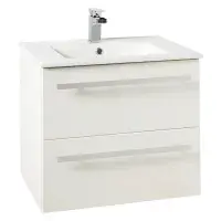 Frontline 600mm Wall Hung Vanity Unit & Basin | Bathcenter