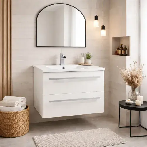 Frontline Designer Furniture 2-Drawer Wall-Hung Unit & Basin - W800 mm