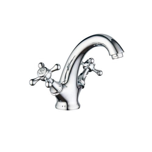 Frontline Edwardian Basin Mixer Tap With Waste - Various Colour