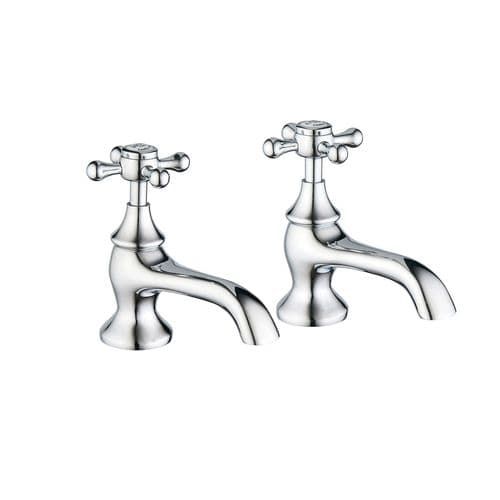 Frontline Edwardian Basin Pillar Taps - Various Colour