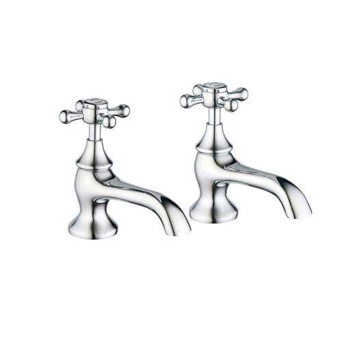 Frontline Edwardian Bath Pillar Taps - Various Colour