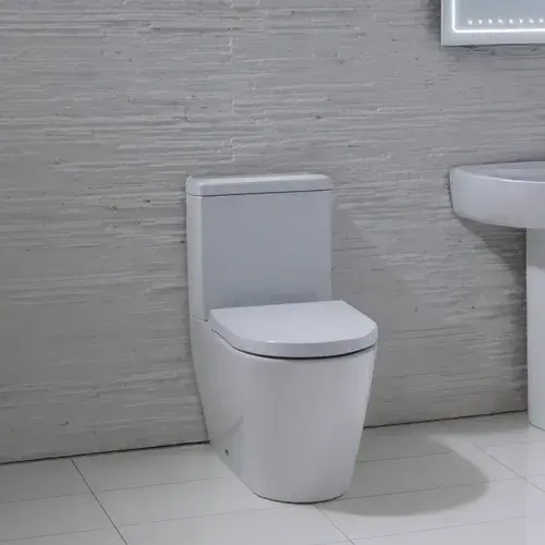Frontline Emme Flush to Wall Toilet | Soft Close Seat