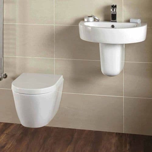 Frontline Emme Wall Hung Toilet Pan | Soft Close Seat