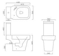 Frontline F60 Classic Open Back Toilet | Bathcenter