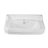 Frontline Holborn Basin With Full Pedestal - 610mm Wide - 1 or 2 Tap Holes - White
