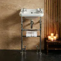 Frontline Holborn Heated Basin Washstand | 500mm | Chrome