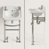 Frontline Holborn Heated Basin Washstand | 500mm | Chrome