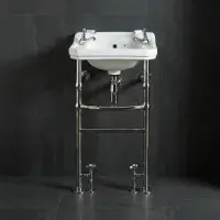 Frontline Holborn Heated Basin Washstand | 500mm | Chrome