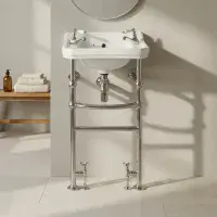 Frontline Holborn Heated Basin Washstand | 500mm | Chrome