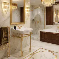 Frontline Holborn Heated 610mm Basin Washstand | Brushed Brass