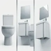 Frontline Lucca Cloakroom Floorstanding Toilet with Soft-Close Seat, 445mm Gloss White Unit & Basin