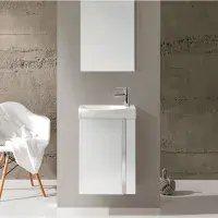 Frontline Lucca Cloakroom Floorstanding Toilet with Soft-Close Seat, 445mm Gloss White Unit & Basin