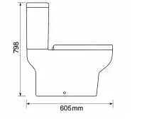 Frontline Lucca Cloakroom Floorstanding Toilet with Soft-Close Seat, 445mm Gloss White Unit & Basin