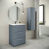 Frontline Mia 600mm Floorstanding Vanity Unit | 3 Drawer Storage