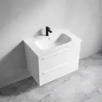 Frontline Mia Furniture - 600mm Wall Hung Unit & Ceramic Basin - Variant Colours