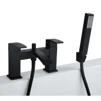 Frontline Onyx Matt Black Bath Shower Mixer | Bathcenter