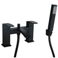 Frontline Onyx Matt Black Bath Shower Mixer | Bathcenter