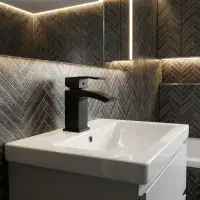 Onyx Matt Black Mini Mono Basin Mixer Tap