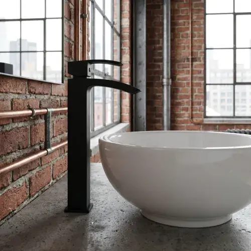 Frontline Onyx Tall Basin Mixer Tap | Bathcenter