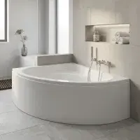 Frontline Orlah 1500x1040mm Corner Bath with Seat | Left or Right Hand