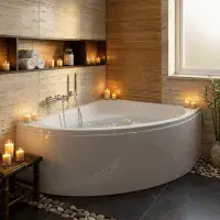 Frontline Orlah 1500x1040mm Corner Bath with Seat | Left or Right Hand