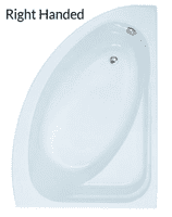 Frontline Orlah 1500x1040mm Corner Bath with Seat | Left or Right Hand