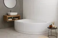 Frontline Orlah 1500x1040mm Corner Bath with Seat | Left or Right Hand
