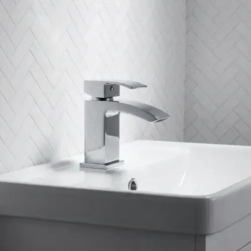 Frontline Pure Chrome Mini Mono Basin Mixer Tap with Click Clack Waste