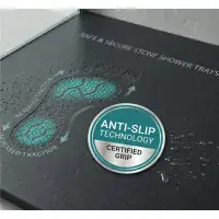 Frontline Structure 24mm Slate Effect Shower Tray - Black