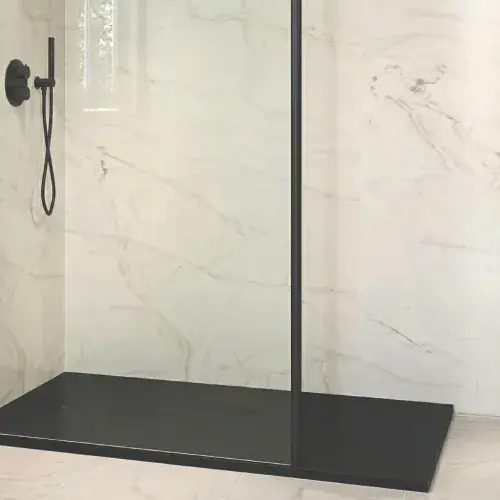 Frontline Structure 24mm Black Slate Shower Tray & Waste